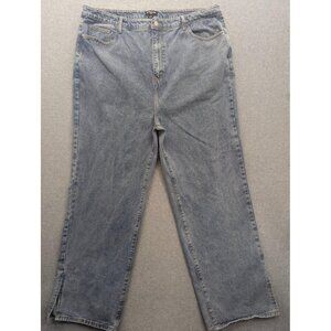 PrettyLittleThing Jeans Womens 18 Light Wash Plus Size Straight Leg Denim